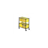 Scranton & Co Two-Tier Mobile Metal File Cart, Black Finish