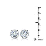 1 to 7 Carat Moissanite Round Stud Earrings