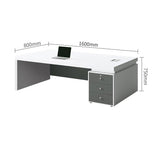 ABHNUGFS Study Writing Table PC Desks Desk Suitable for Office, Boss, Modern Manager, Executive Single Computer, Home(160 * 80 * 75cm)