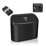 YGDMD Portable Car Trash Cans with 2 Rolls Garbage Bag,Push-on Car Trash Bin with Lid & Hook for in-Vehicle Waste Disposal (Black)