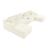 127" U-Shaped Symmetrical Cloud Sectional Couch