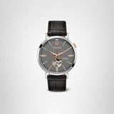 Bulova Men's Classic Aerojet 3-Hand Automatic Leather Strap Watch