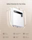 CAMPLUX Electric Tankless Water Heater 27kW 240V, Instant Hot Water, Self-modulating Technology, Multipoint of Use Water Heater with Digital Display, for Whole House Shower, White