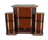 FixtureDisplays® Large Delux Church Pulpit 61" Wide X 24" Deep X 47" Tall Wood Acrylic Preach Lectern Conference Podium