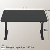 Electric Height Adjustable Standing Desk Large Sit Stand Up Desk Home Office Computer Desk