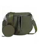 Crossbody Bags for Women, Large Leather Trendy Bum Bag (Dark harbor green)