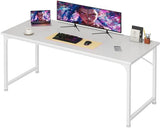 PRAISUN 55 Inch Computer Desk, Home Office Desk with Spacious Desktop, Modern Gaming Desk, Writing Study Table for Bedroom, Small Spaces