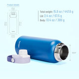 HydroQuin 32oz Keep Cold Water Bottle with Comfort Grip Handle, Gym Water Bottle, Insulated Steel WaterBottle with Wide Mouth, No Straw