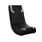 X Rocker Eclipse Video Gaming Floor Chair with Built-in Headrest Speakers, Wireless Bluetooth, Foldable, Vegan Leather, 300 lbs Max, Amazon Exclusive, Black and Silver, Gifts for Gamers