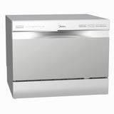Midea MDC22P2ASS Countertop Dishwasher, 6 Place Settings & 6+2 Washing Cycles Portable Dishwashers, Energy Star Dish Washer for Dorm, RV & Apartment, Silver