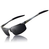 ANDOILT Mens Sports Polarized Sunglasses UV Protection Sunglasses for Men Fishing Driving Gray Frame Gray Lens