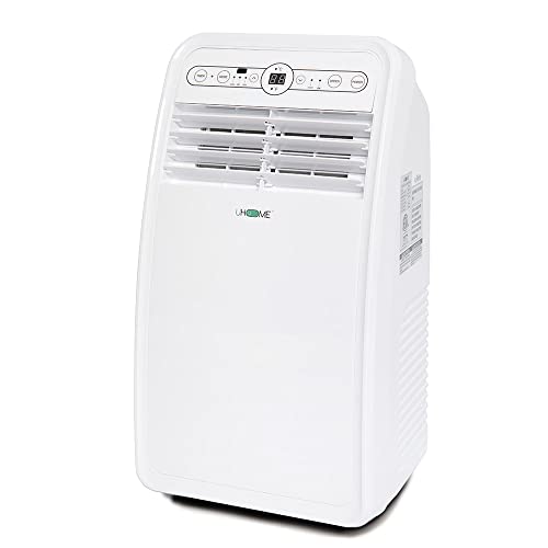 Uhome New Portable Air Conditioner, 8000 BTU Compact AC Unit with Cooling, Dehumidifier, & Fan, White