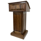 Counselor Solid Wood Podium Lectern – Handcrafted Walnut Presentation Podium for Churches