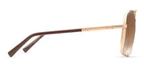 Dita MACH-FIVE BRUSHED WHITE GOLD BROWN W/BROWN SHADED 64/14/127 unisex Sunglasses