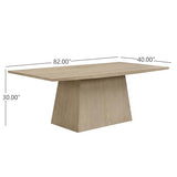 Christopher Knight Home Coadz 82 inch Wooden Dining Table, Modern Rectangular Kitchen Dinner Table for 6-8 People, Light Natural