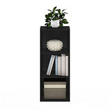 Furinno LUDER Book Shelf, 3-Cube Bookshelf, Bookcase with Open Shelves, 9.3 x 12 x 31.5, Blackwood