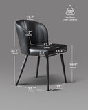 BedsPick Dining Chairs Set of 6 - PU Leather Kitchen Chairs with Metal Legs