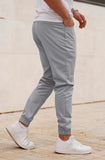 GINGTTO Mens Slim fit Joggers Chino Fitted Casual Lightweight Pants for Men Outdoor Drawstring (Light Grey,28)
