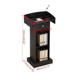 Lecterns Podium Luxury Podium Stand Wood Lecterns Pulpits for Churches with Drawers and Open Storage