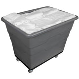 ReadySpace Commercial 16 Bushel Utility Cart with Steel Base, Poly Box Basket Truck, Laundry Cart, and Rolling Trash Bin