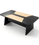 8FT Conference Table for 8-10 People, 94.5" Large Meeting Room Table with Built-in Power Outlets & Cable Grommets