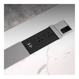 zhongxlla Standing Desk, Executive Desk, Rock Slab Top Office with Storage Cabinet