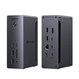 Thunderbolt 4 Dock 13-in-1 40Gbps Docking Station with Dual 4K@60Hz Single 8K Display, 90W Charging for Laptop