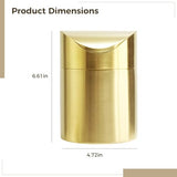 DORMIYA Mini Gold Trash Can, Stainless Steel Desktop Garbage Bin