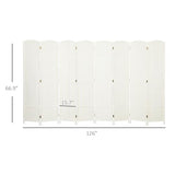 Divider, 8 Panel Folding Privacy Screen, 5.6' Tall Freestanding Wall Partition for Home Office