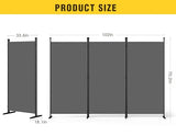 AKTOP 3-Panel Room Divider, Freestanding Wall Divider for Room Separation, Folding Privacy Partition Screen