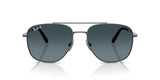 Ray-Ban Unisex Rb8097 William Titanium Square Sunglasses