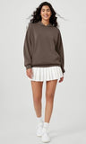 ODODOS Women's Modal Soft Oversized Hoodies Long Sleeve Hooded Sweatshirts Pullover Top with Kangaroo Pocket, Wood Brown, Medium
