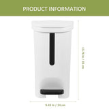 Cabilock Step On Trash Can with Foot Pedal Versatile Waste Basket for Bathroom Kitchen and Car