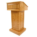 Counselor Solid Wood Podium Lectern – Handcrafted Oak Presentation Podium for Churches, Schools, Events