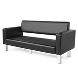 Artist hand Office Reception Chairs Waiting Room Bench Guest Chairs, Leather Bench 60.6