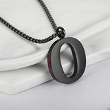 Rehoboth Initial Large Letter O Pendant Necklaces for Women Men 26 Big Alphabet Personalized Charm Necklace 24 Inch Silver Chains I CAN DO All Things on Back