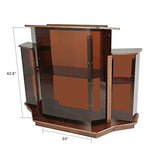 FixtureDisplays® Large Delux Church Pulpit 61" Wide X 24" Deep X 47" Tall Wood Acrylic Preach Lectern Conference Podium