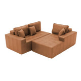108-Inch Oversized Sectional Cloud Couch L-Shaped Right Facing Boneless Sofa W/Tufted Deep Seat & Chaise Lounge