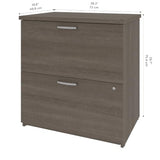 Bestar 2 Drawer Lateral File Cabinet, Bark Grey, Logan, 29W