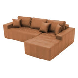 108-Inch Oversized Sectional Cloud Couch L-Shaped Right Facing Boneless Sofa W/Tufted Deep Seat & Chaise Lounge