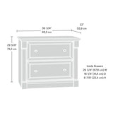 Sauder Palladia File Cabinet with 2 Drawers, Safety Mechanism