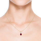 Angara Ruby Teardrop Necklace