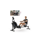 JLL Hydro + Dual Resistance Smart Magnetic Water Rowing Machine – Home Rower, 16-Level Hydro+Magnetic Adj. Resistance, Bluetooth SunnyFit App