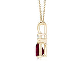 Angara Ruby Teardrop Necklace