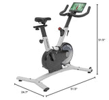 Freebeat Boom Basic Smart Indoor Cycling Bike, Swiss Design Space-Saving Exercise Bike for Home, Auto Resistance, Stationary Bike with Screen (Arctic White)