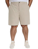 PULI Mens Big and Tall Casual Shorts 10 Inch Inseam Stretch Waterproof Lightweight Quick Dry Outdoor Hiking Shorts Khaki 42