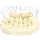 lihtsofty Double Egg Chair Cushion Replacement 55x35in -Thickened Waterproof Removable Double Hanging Egg Chair Cushions