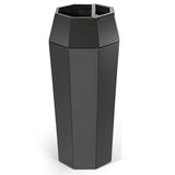 Commercial Heavy-Duty Trash Cans Outdoor Garbage Can with Lid Large Trash Cans with Inside Cabinet for Patio, Black Stainless Steel