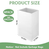 8 Pack 30 Gallon Disposable Trash Cans for Parties, Large Portable Self-Standing Garbage Bins