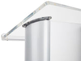 Displays2go Acrylic Podium with Frosted Panel, Modern Church Lectern, Rubber Feet